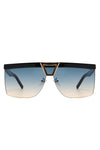 Oversize Half Frame Fashion Square Sunglasses