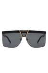 Oversize Half Frame Fashion Square Sunglasses