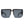 Square Oversize Flat Top Half Frame Sunglasses