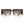 Square Oversize Flat Top Half Frame Sunglasses