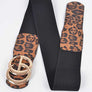 Plus Size Leopard Print Iconic Buckle Stretch Belt