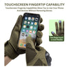 Airsoft Gloves w Touchscreen Fingertip Capability