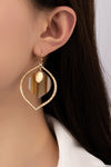 HAMMERED CASTING TEARDROP HOOP WITH RESIN EARRINGS