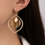 HAMMERED CASTING TEARDROP HOOP WITH RESIN EARRINGS