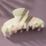 Large colorful striped acetate hair claw clip