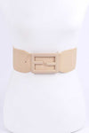 Plus Size Tonal Buckle Elastic Belt