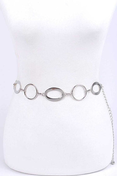 Oval Ring Fashion Chain Belt