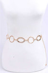 Oval Ring Fashion Chain Belt