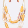 Mix Tone Resin Layer Necklace Set