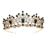 Harf Shaped Flower Bud Rhinestone Tiara