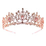 Harf Shaped Flower Bud Rhinestone Tiara