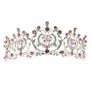 Harf Shaped Flower Bud Rhinestone Tiara