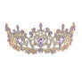 Harf Shaped Flower Bud Rhinestone Tiara