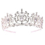 Harf Shaped Flower Bud Rhinestone Tiara