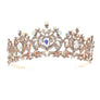 Harf Shaped Flower Bud Rhinestone Tiara