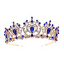 Harf Shaped Flower Bud Rhinestone Tiara