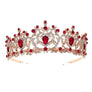 Harf Shaped Flower Bud Rhinestone Tiara