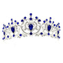 Harf Shaped Flower Bud Rhinestone Tiara