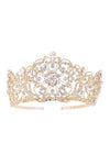 Blooming Flower Bud Rhinestone Tiara