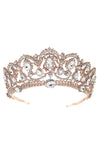 Oval Pear Vine Theme Rhinestone Tiara