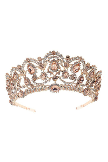 Oval Pear Vine Theme Rhinestone Tiara
