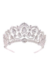 Oval Pear Vine Theme Rhinestone Tiara