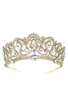 Oval Pear Vine Theme Rhinestone Tiara