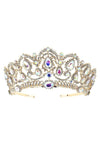 Oval Pear Vine Theme Rhinestone Tiara