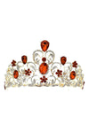 Flower Oblong Rhinstone Casting Tiara