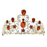 Flower Oblong Rhinstone Casting Tiara