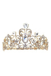 Flower Oblong Rhinstone Casting Tiara