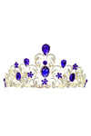 Flower Oblong Rhinstone Casting Tiara