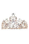 Flower Oblong Rhinstone Casting Tiara