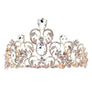 Flower Oblong Rhinstone Casting Tiara