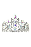 Flower Oblong Rhinstone Casting Tiara