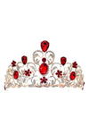 Flower Oblong Rhinstone Casting Tiara