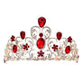 Flower Oblong Rhinstone Casting Tiara