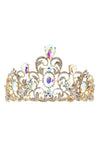 Flower Oblong Rhinstone Casting Tiara