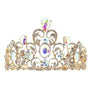 Flower Oblong Rhinstone Casting Tiara