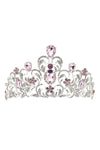 Flower Oblong Rhinstone Casting Tiara