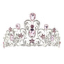 Flower Oblong Rhinstone Casting Tiara