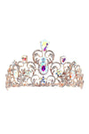 Flower Oblong Rhinstone Casting Tiara