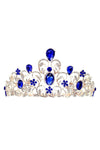 Flower Oblong Rhinstone Casting Tiara