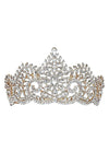 3 3/4 inch high Main Flower RhinestoneBridal Tiara