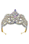 3 3/4 inch high Main Flower RhinestoneBridal Tiara