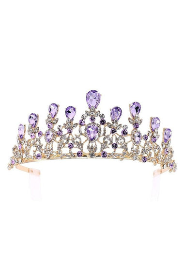 Pear top lines Rhinestone Tiara