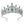 High princess tower Rhinestone Tiara