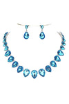 Pear Connection Crystal Necklace Set