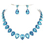 Pear Connection Crystal Necklace Set