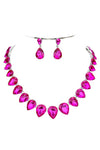 Pear Connection Crystal Necklace Set
